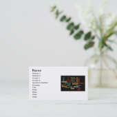 NAVO-fonetisch alfabet (donkere achtergrond) Visitekaartje (Staand voorkant)