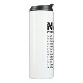 NAVO fonetisch alfabet grafiek Thermosbeker (Gedraaid links)