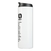 NAVO fonetisch alfabet grafiek Thermosbeker (Geroteerd rechts)