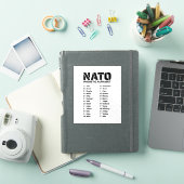 NAVO-fonetisch alfabet Sticker (iPad Cover)