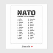 NAVO-fonetisch alfabet Sticker (Vel)