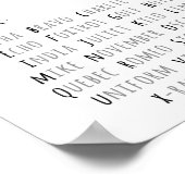 NAVO-fonetisch alfabet, vliegtuigmuur-kunst Poster (Hoek)