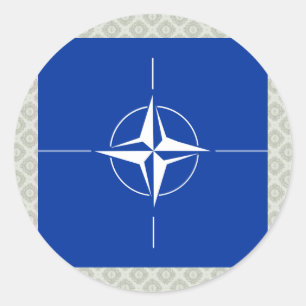 NAVO Hoge kwaliteit vlag Ronde Sticker