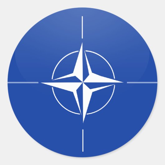 NAVO kwaliteit Vlag Cirkel Ronde Sticker (Voorkant)