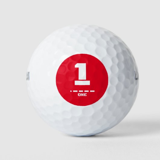 NAVO Numeriek 1-One in morsecode Golfballen (Voorkant)