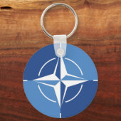 NAVO ONAT-vlagsymbool Noord-Atlantisch Verdrag Org Sleutelhanger (Voorkant)