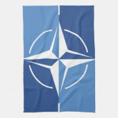 NAVO ONAT-vlagsymbool Noord-Atlantisch Verdrag Org Theedoek (Verticaal)