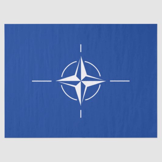 NAVO vlag Noord-Atlantische Verdragsorganisatie Al Tissuepapier (Voorkant)