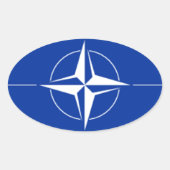 NAVO-vlag Ovale Sticker (Voorkant)