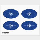 NAVO-vlag Ovale Sticker (Vel)