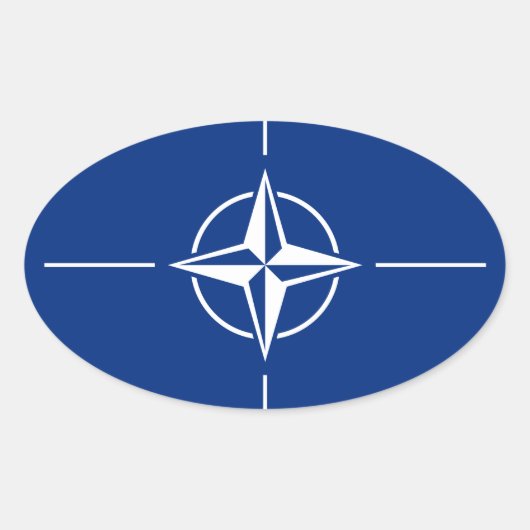 NAVO-vlag Ovale Sticker (Voorkant)