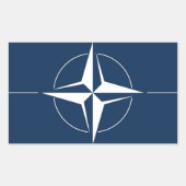 NAVO-vlag Rechthoekige Sticker (Voorkant)