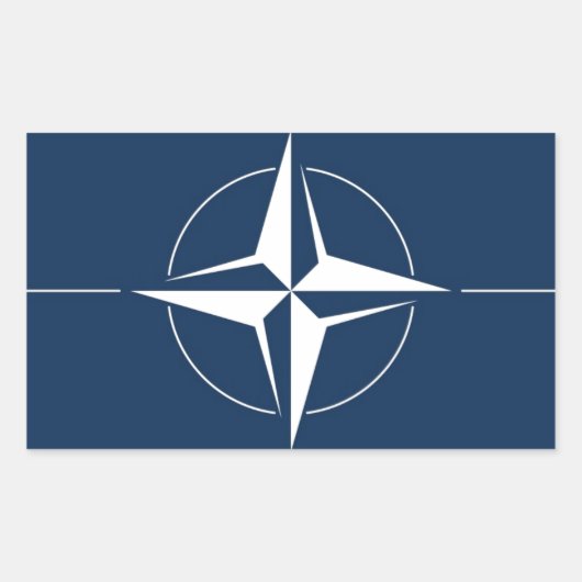 NAVO-vlag Rechthoekige Sticker (Voorkant)
