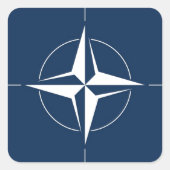 NAVO-vlag Vierkante Sticker (Voorkant)