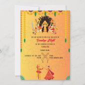 Navratri Dandiya Nachtevenement Kaart (Voorkant)