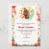 Navratri Durga Puja Viering Bloemen Kaart (Voorkant)