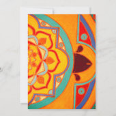 Navratri Durga Puja Viering Bloemen Kaart (Achterkant)