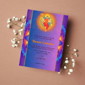 Navratri Durga Puja Viering Chakra Mandala Kaart