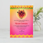 Navratri Durga Puja Viering gouden elementen Kaart (Staand voorkant)