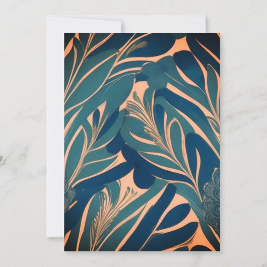 Navratri Durga Puja Viering gouden elementen Kaart (Achterkant)