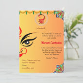 Navratri Durga Puja Viering Kaart (Staand voorkant)
