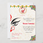Navratri Durga Puja Viering Kaart (Voorkant)