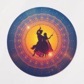 Navratri - Festival van devotie en dans Labels (Design 1)