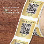 Navul QR Code Gold Vierkante Sticker