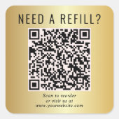 Navul QR Code Gold Vierkante Sticker (Voorkant)