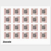 Navul QR Code Rose Goud Vierkante Sticker (Vel)