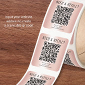 Navul QR Code Rose Goud Vierkante Sticker