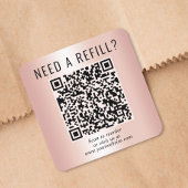 Navul QR Code Rose Goud Vierkante Sticker