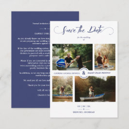 Navy 4 Custom Photos Minimalist Collage Wedding