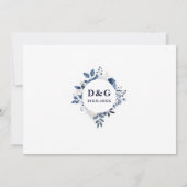 Navy 50e bruiloft Jubileum Toen & Nu 2 Foto Kaart (Achterkant)