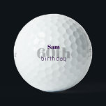Navy 60th Birthday Gepersonaliseerde Titleist Pro  Golfballen<br><div class="desc">"60" of een andere leeftijd. Gepersonaliseerd. Marineblauw.</div>