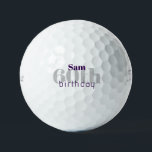 Navy 60th Birthday Gepersonaliseerde Titleist Pro  Golfballen<br><div class="desc">"60" of een andere leeftijd. Gepersonaliseerd. Marineblauw.</div>
