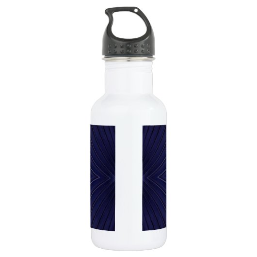 Navy Abstract Pattern Waterfles (Achterkant)