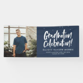 Navy afstudeerfeest spandoek (Horizontaal)