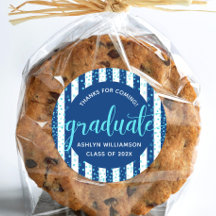 Navy Afstuderen Turquoise Glitter Confetti Script