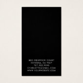 Navy Agate Gold Glitter Earring Display Card Visitekaartje (Achterkant)