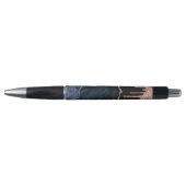 Navy Agate Roos Gold Glitter Drip Pen (Voorkant)