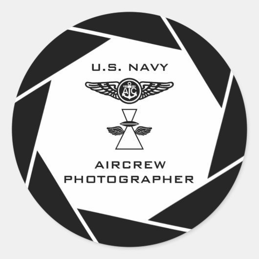 Navy Aircrew Fotograaf Stickers (Voorkant)