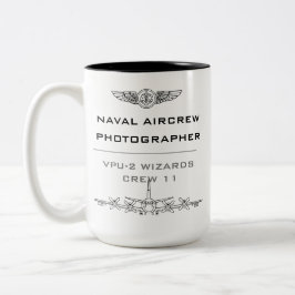 Navy Aircrew photographer-Squadron-P-3 #1 Two-Tone Tweekleurige Koffiemok