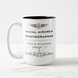 Navy Aircrew photographer-Squadron-P-3 #1 Two-Tone Tweekleurige Koffiemok