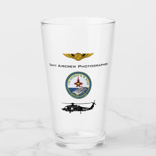 Navy Aircrew Photographer USS.G.H. Struik met helo Glas (Voorkant)