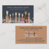 Navy Alpaca Visitekaartje (Voorkant / Achterkant)