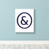 Navy Ampersand Canvas Kunst (Insitu (Houten vloer))