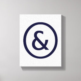 Navy Ampersand Canvas Kunst