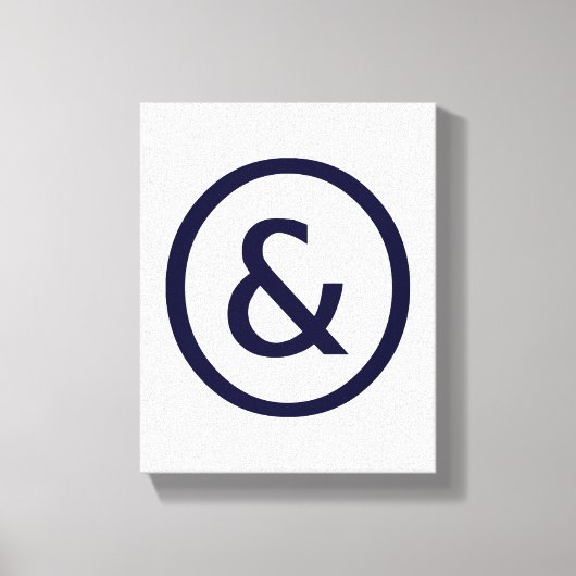 Navy Ampersand Canvas Kunst (Voorkant)