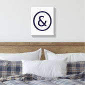 Navy Ampersand Canvas Kunst (Insitu (Slaapkamer))